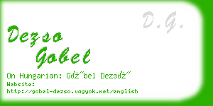 dezso gobel business card